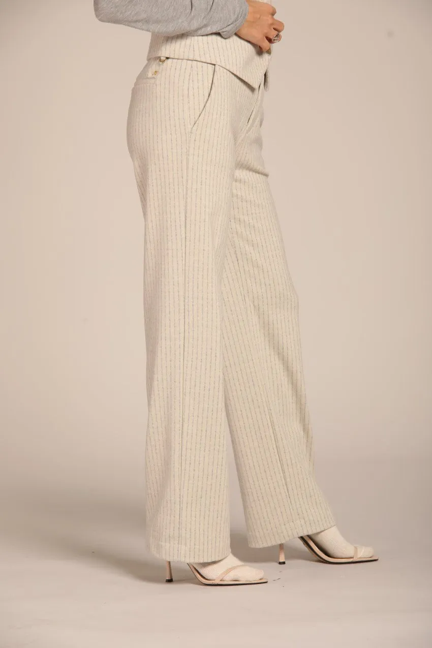 New York Straight women's chino pants in jersey with striped design, straight fit sold by Mason's product image thumbnail 3