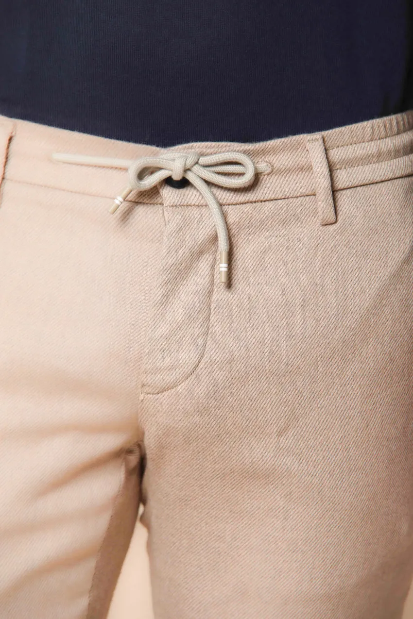 Milan Jogger men's chino pants in wool-effect flannel extra slim fit sold by Mason's product image thumbnail 2