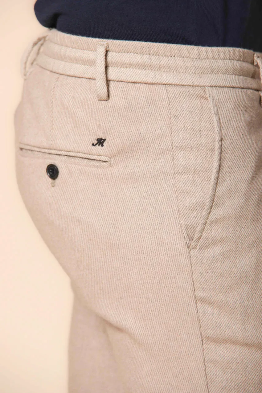 Milan Jogger men's chino pants in wool-effect flannel extra slim fit sold by Mason's product image thumbnail 3