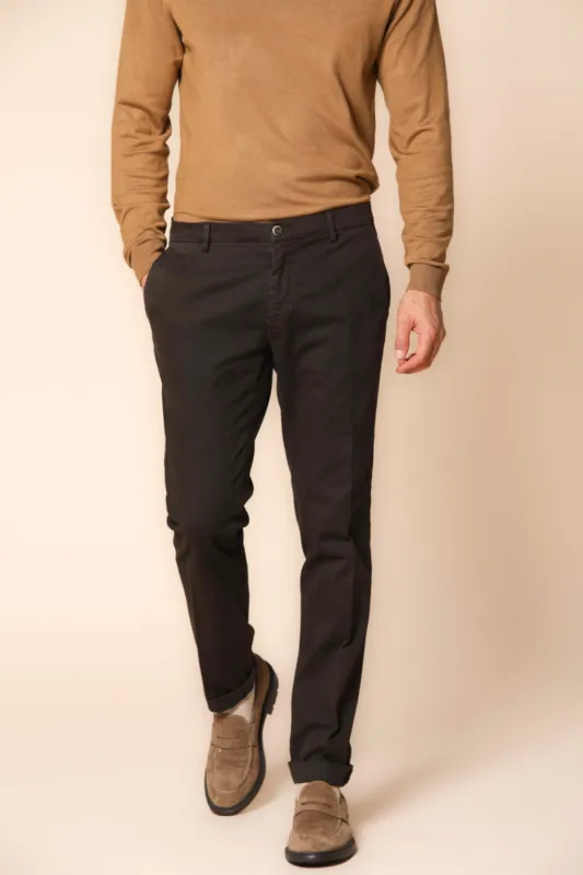Milano men's chino pants in gabardine stretch extra slim fit ① sold by Mason's