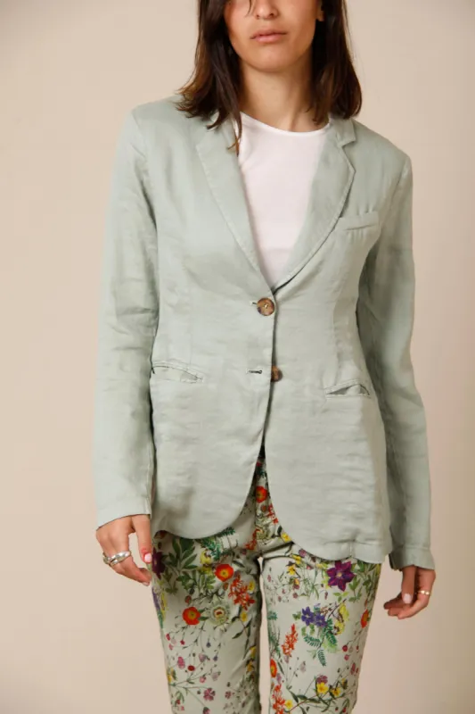 Helena woman blazer in linen and viscose sold by Mason's