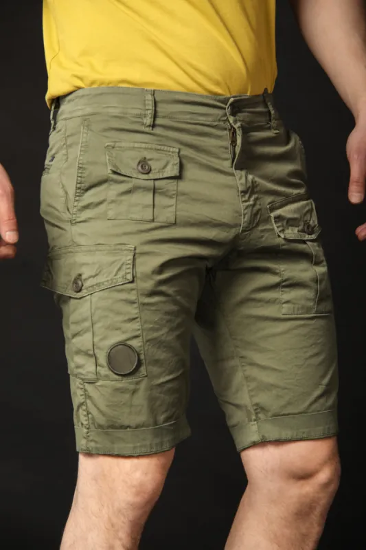 George men's cargo bermuda in stretch cotton limited edition  carrot fit sold by Mason's