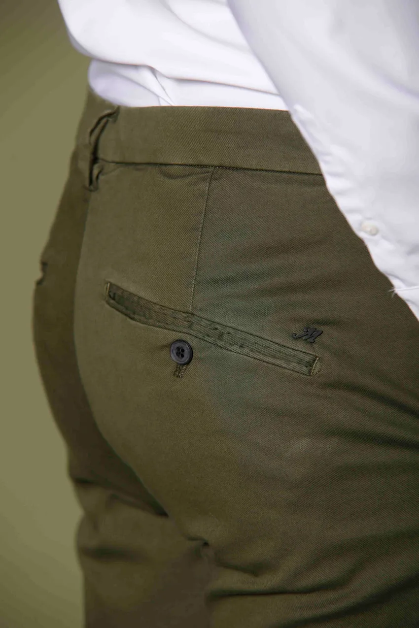 Osaka men's chino pants in cotton and tencel tricot carrot fit ① sold by Mason's product image thumbnail 2