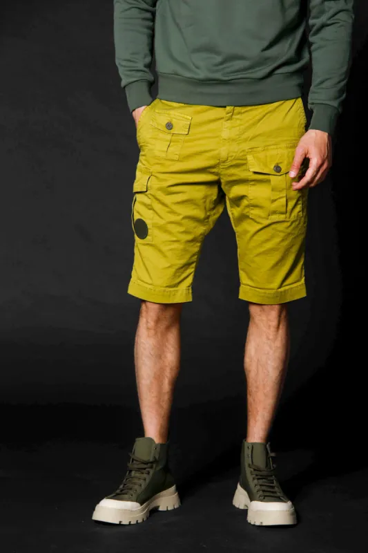 George men's cargo bermuda in stretch cotton logo edition carrot fit ① sold by Mason's