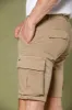 Chile men's cargo bermuda in stretch satin slim ① sold by Mason's