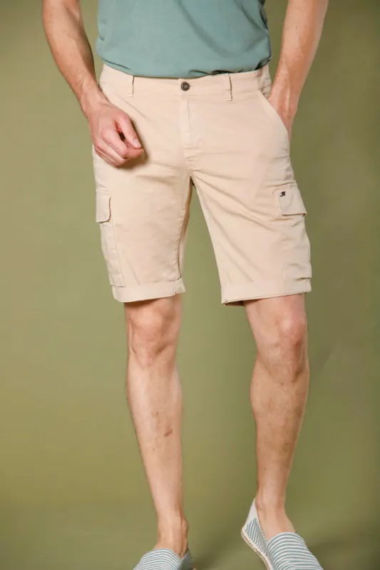 Chile men's cargo bermuda in stretch satin slim fit ① sold by Mason's