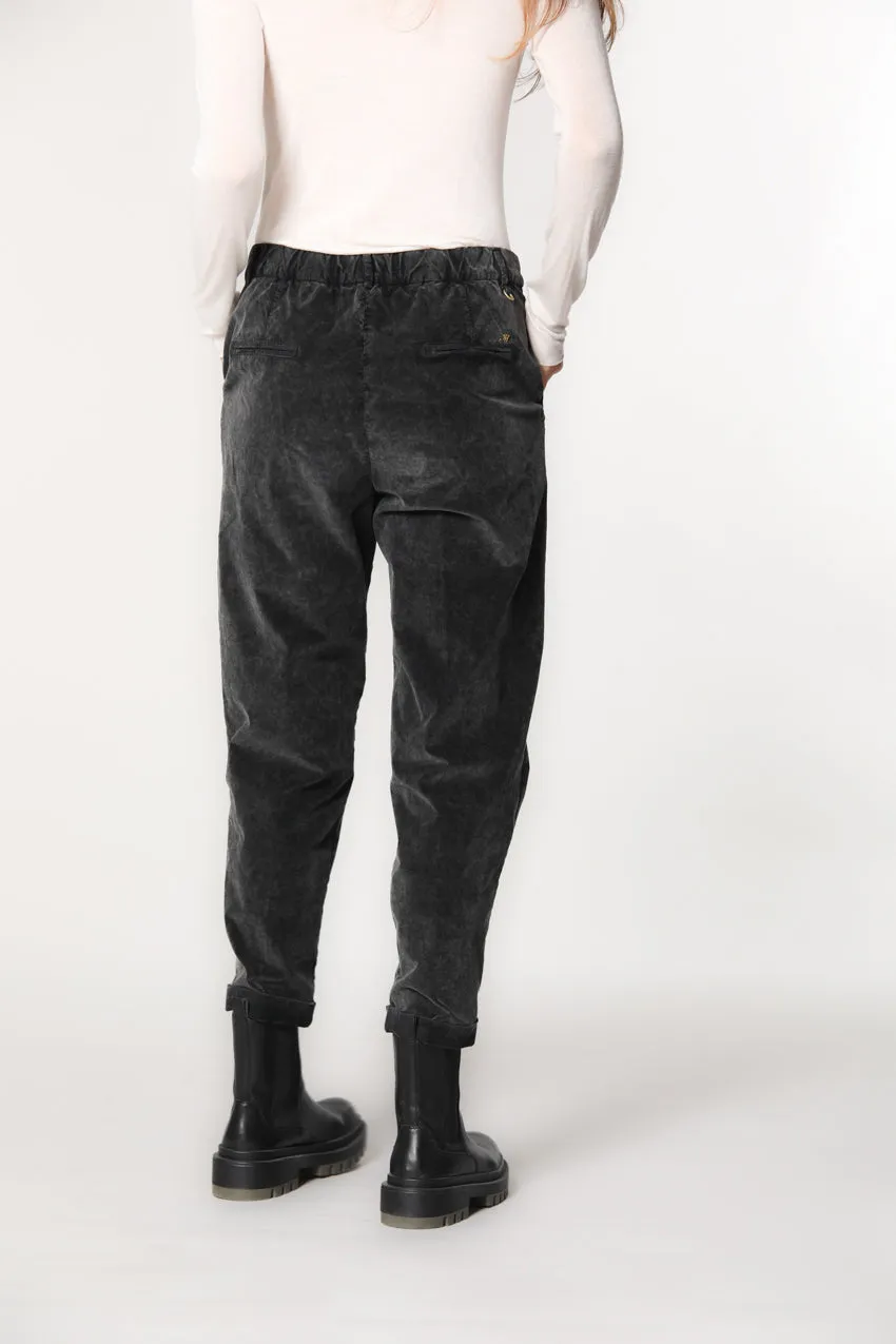 New York Cozy woman chino pants in velvet twill relaxed sold by Mason's product image thumbnail 4