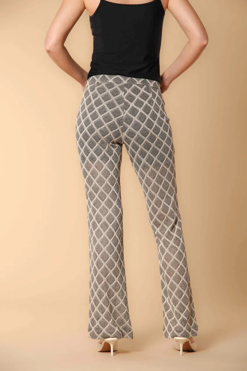 Easy Straight Summer women's summer chino pants in lurex perforated jersey straight fit sold by Mason's product image thumbnail 4