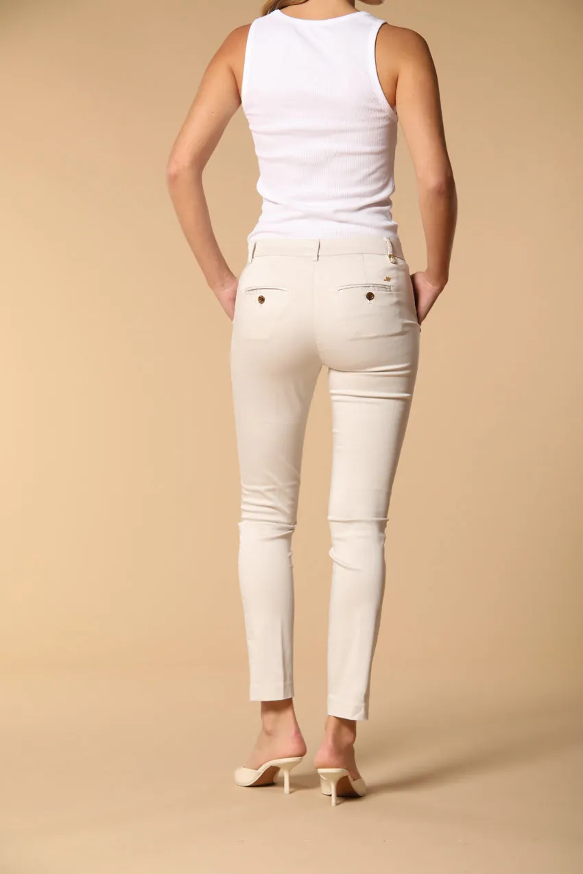 New York Slim women's chino trousers in stretch satin slim fit ① sold by Mason's product image thumbnail 4
