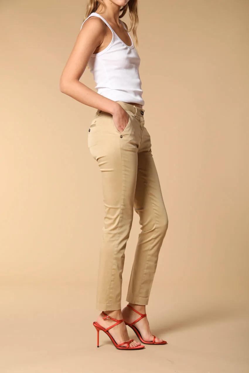 New York Slim women's chino trousers in stretch satin slim fit ① sold by Mason's product image thumbnail 3