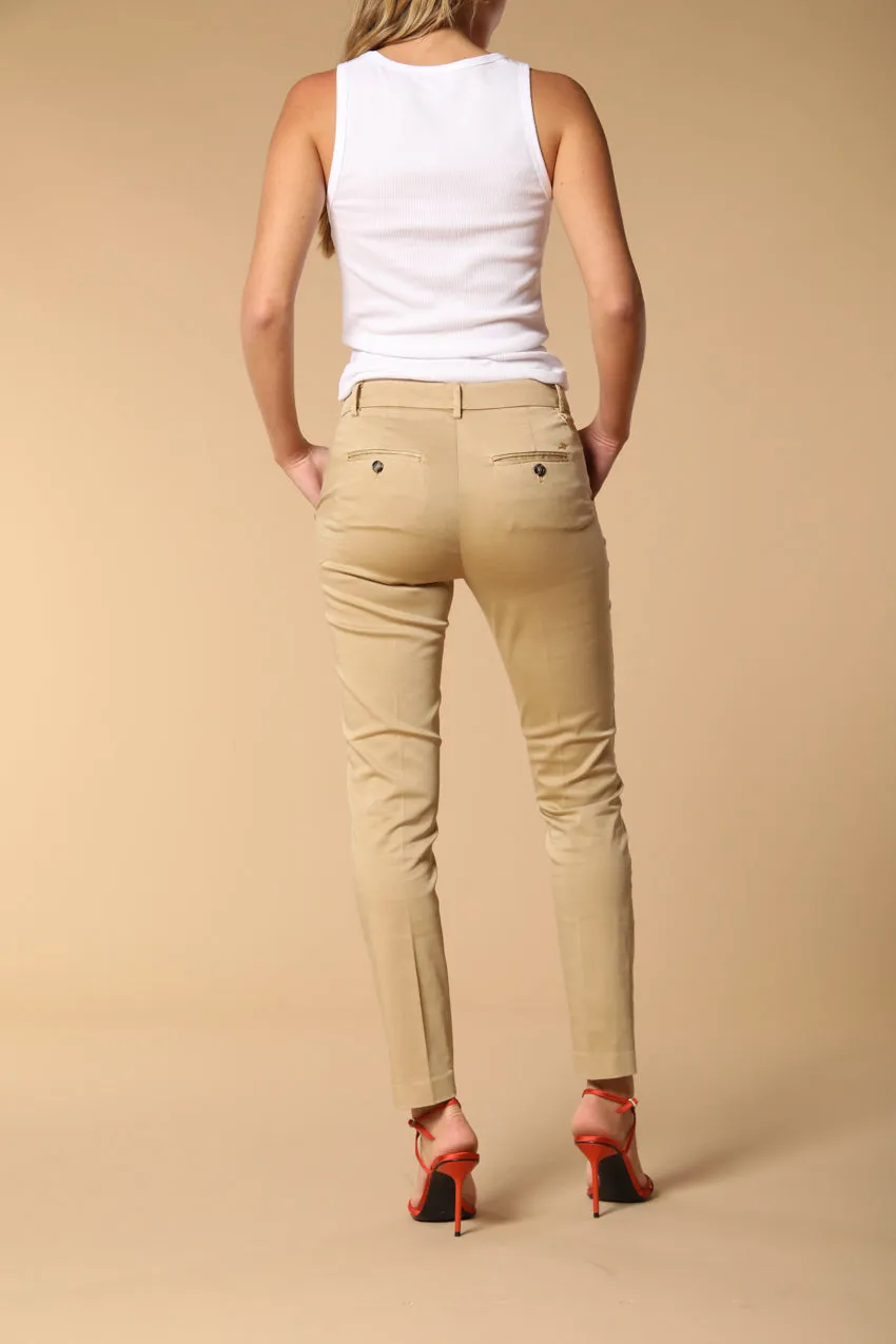 New York Slim women's chino trousers in stretch satin slim fit ① sold by Mason's product image thumbnail 4