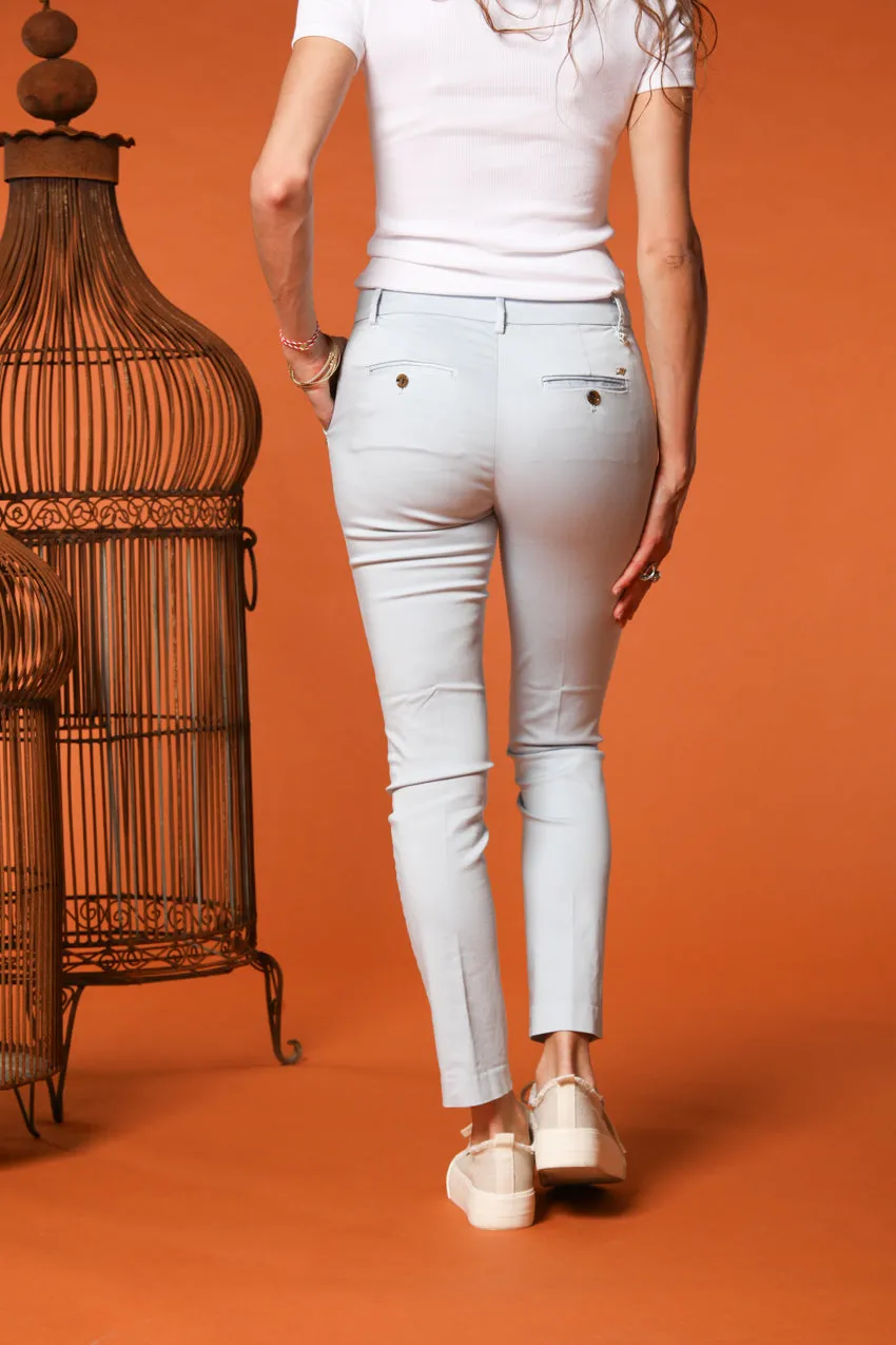 New York Slim women's chino trousers in stretch satin slim fit ① sold by Mason's product image thumbnail 4