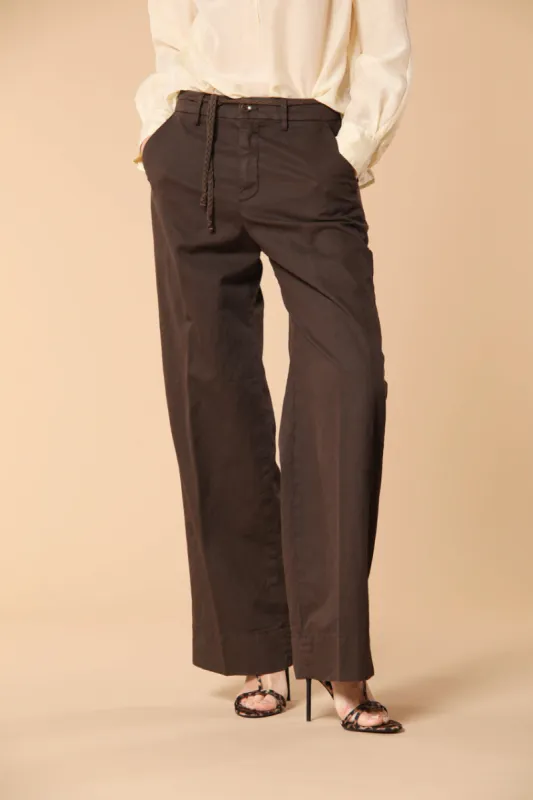New York Studio women's Chino pants in cotton-linen twill Relaxed fit sold by Mason's