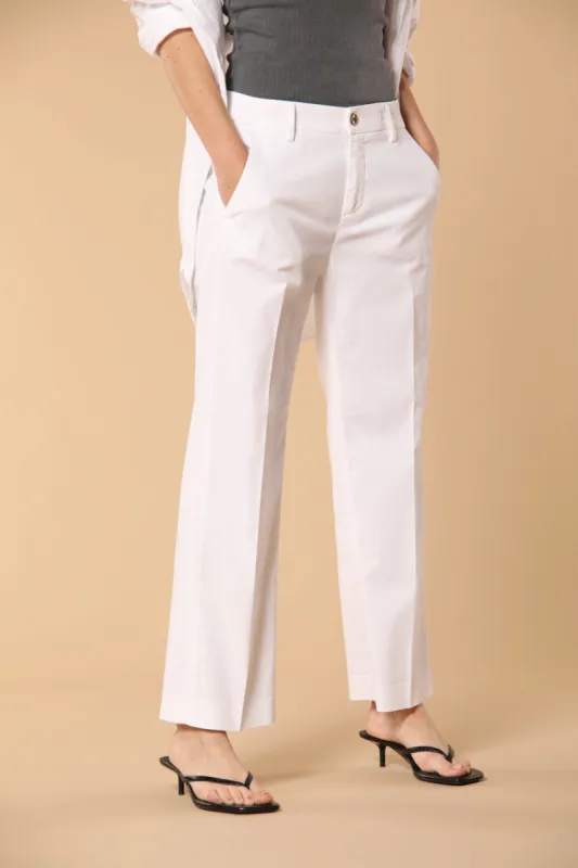 New York Cropped women's chino pants in gabardine straight fit sold by Mason's