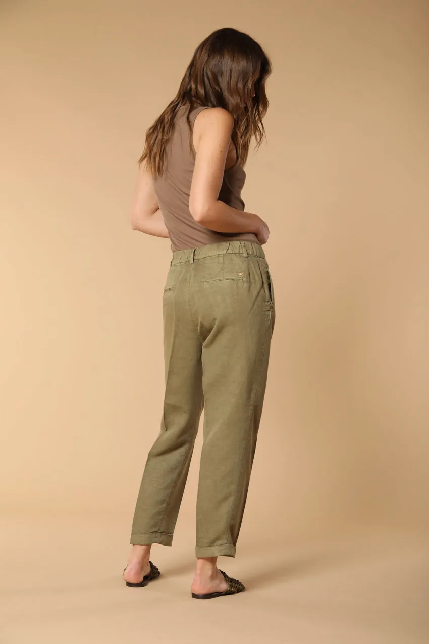 Linda Summer women's chino jogger pants in woven mat fabric relaxed fit sold by Mason's product image thumbnail 4
