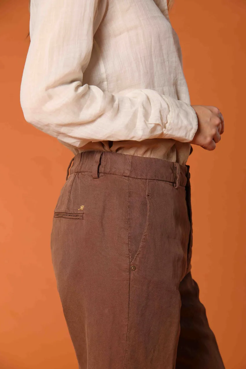 Linda Summer women's chino jogger pants in woven mat fabric relaxed fit sold by Mason's product image thumbnail 2