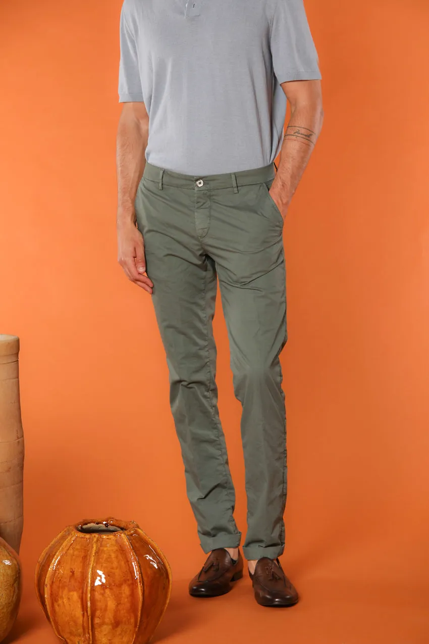 Milano men's chino pants in pima cotton extra slim fit ① sold by Mason's