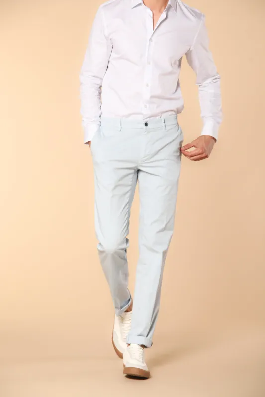 New York men's chino pants in stretch satin regular fit  ① sold by Mason's