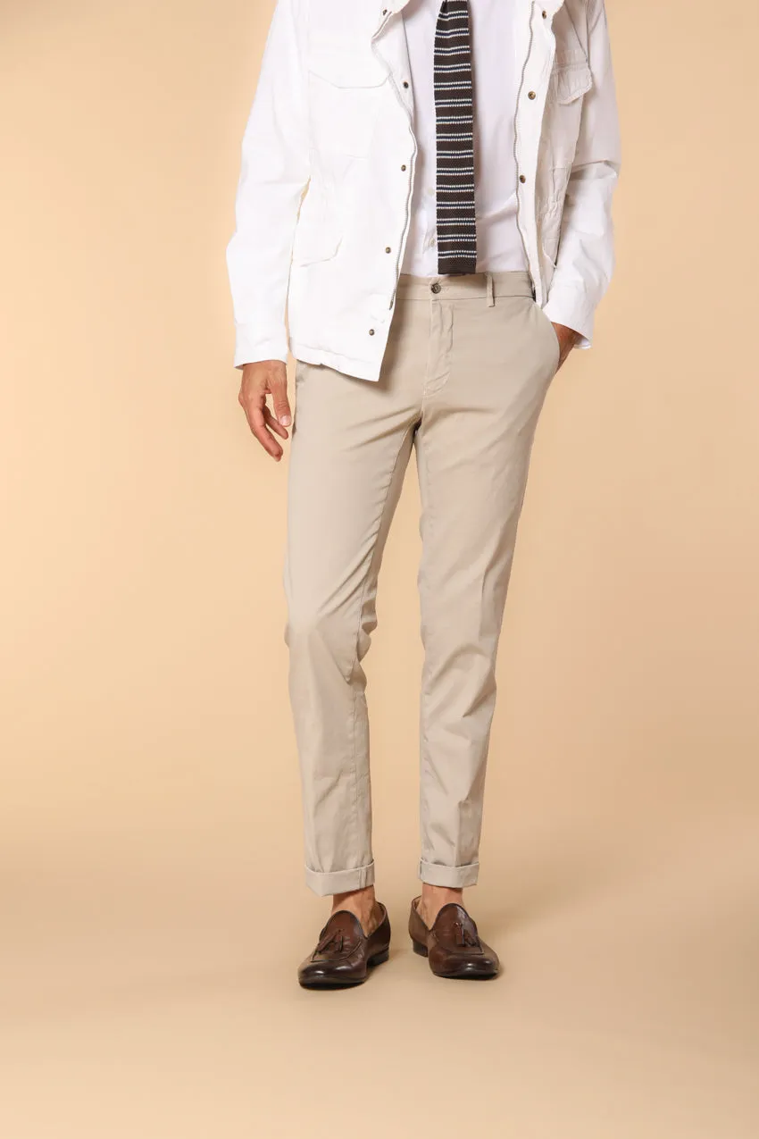 New York men's chino pants in stretch satin regular fit ① sold by Mason's