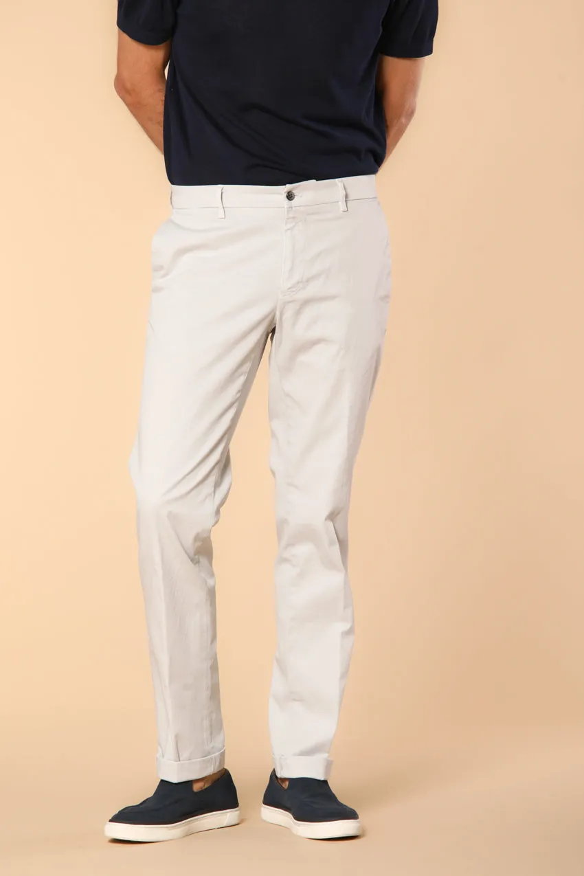 New York men's chino pants in stretch satin regular fit ① sold by Mason's