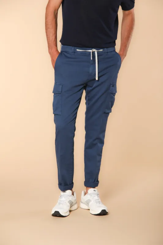 Chile Golf men's cargo jogger pants in stretch jersey Carrot fit sold by Mason's