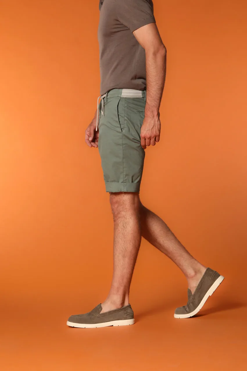 New York Side Elax men's chino jogger bermuda in Pima Cotton Regular fit sold by Mason's product image thumbnail 4