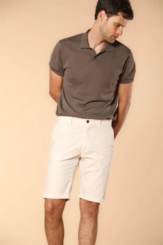 London men's chino bermuda shorts in pima cotton Regular fit  ① sold by Mason's