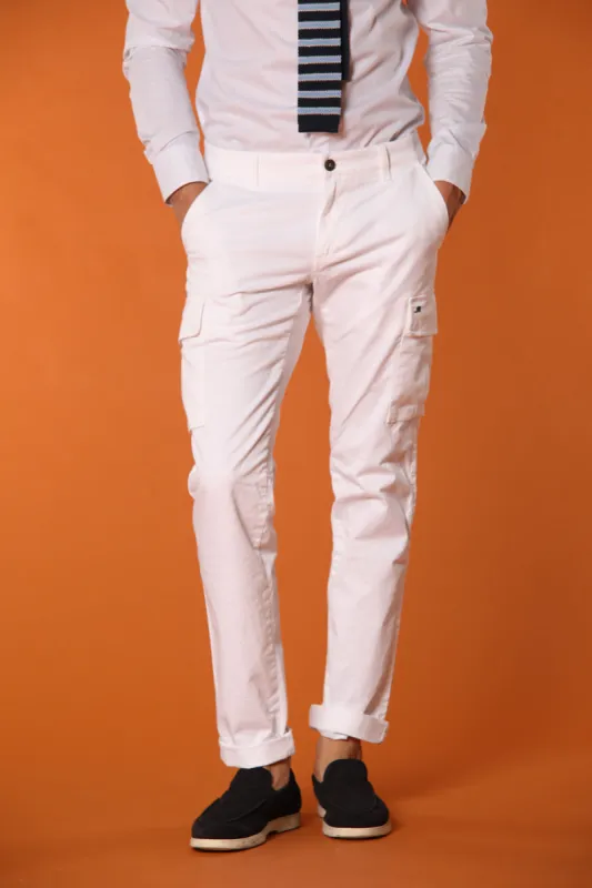 Chile Men's cargo pants in stretch satin Extra Slim Fit ① sold by Mason's