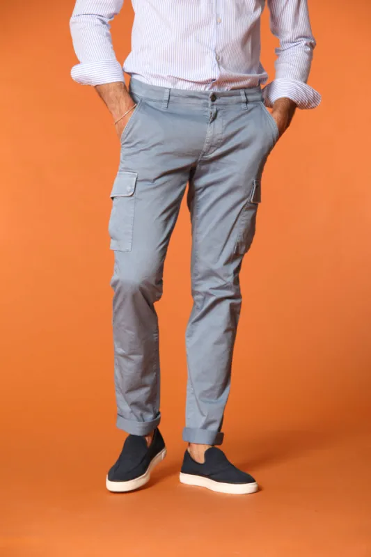 Chile Men's cargo pants in stretch satin Extra Slim Fit ① sold by Mason's