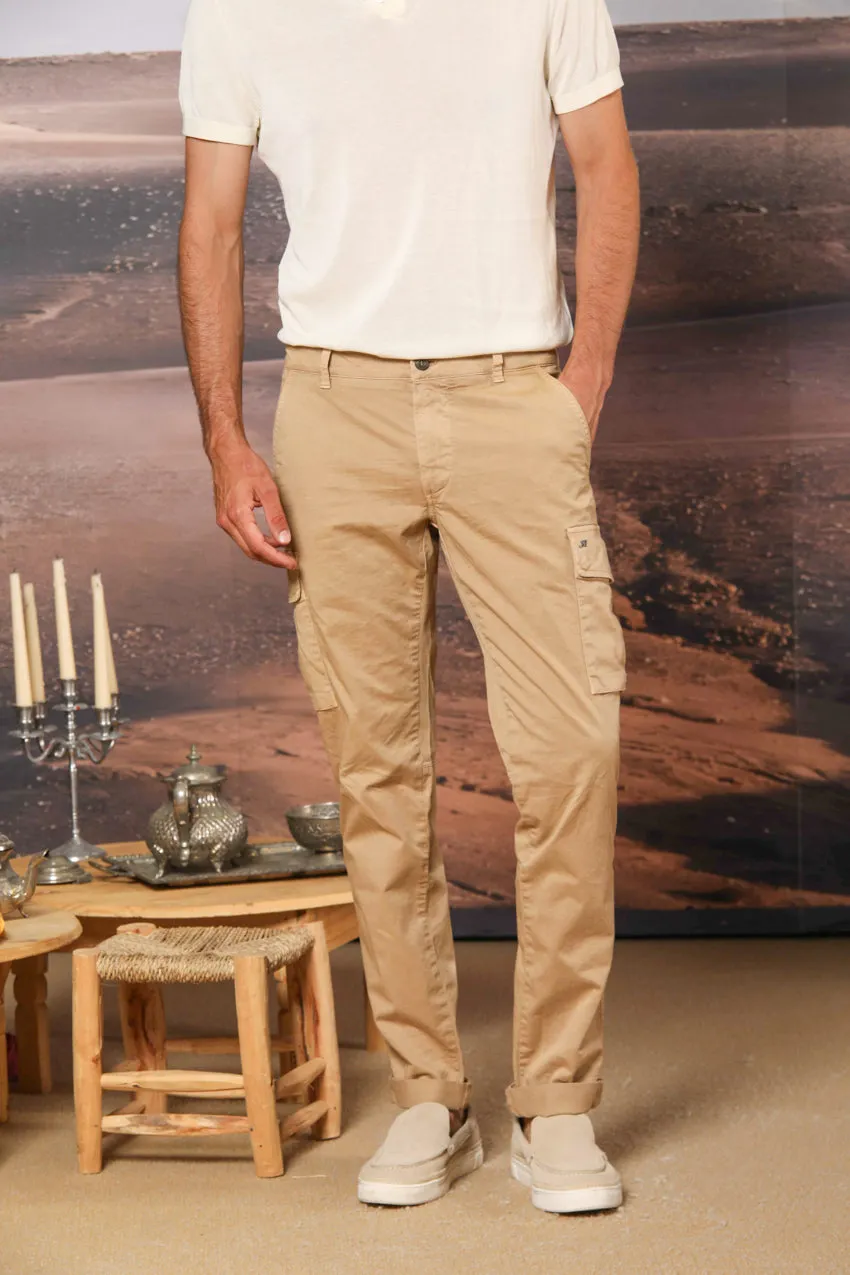 Chile Men's cargo pants in stretch satin Extra Slim Fit ① sold by Mason's