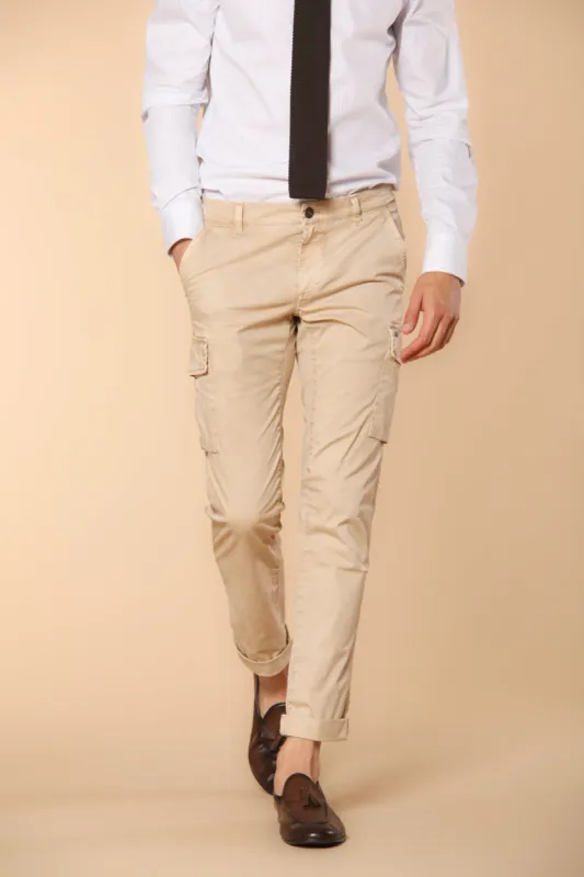 Chile Men's cargo pants in lightweight pima cotton twill special washing  Extra-Slim Fit sold by Mason's