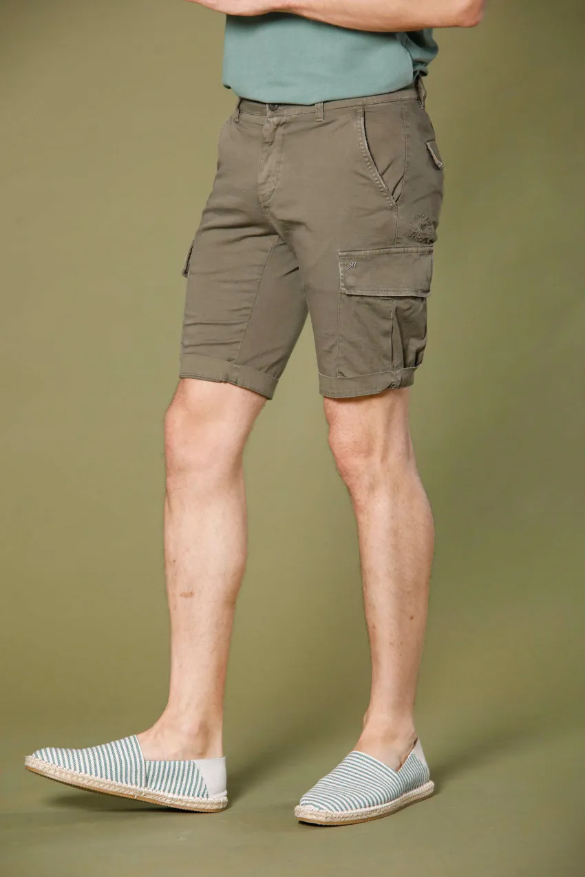 Chile men's cargo bermuda shorts in stretch satin slim fit ① sold by Mason's