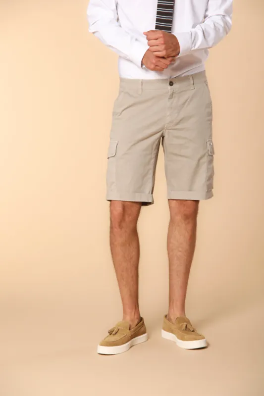 Chile men's cargo bermuda shorts in stretch satin slim fit ① sold by Mason's