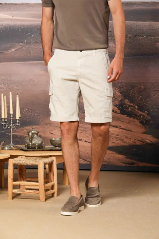 Chile men's cargo bermuda shorts in stretch satin Slim fit ① sold by Mason's