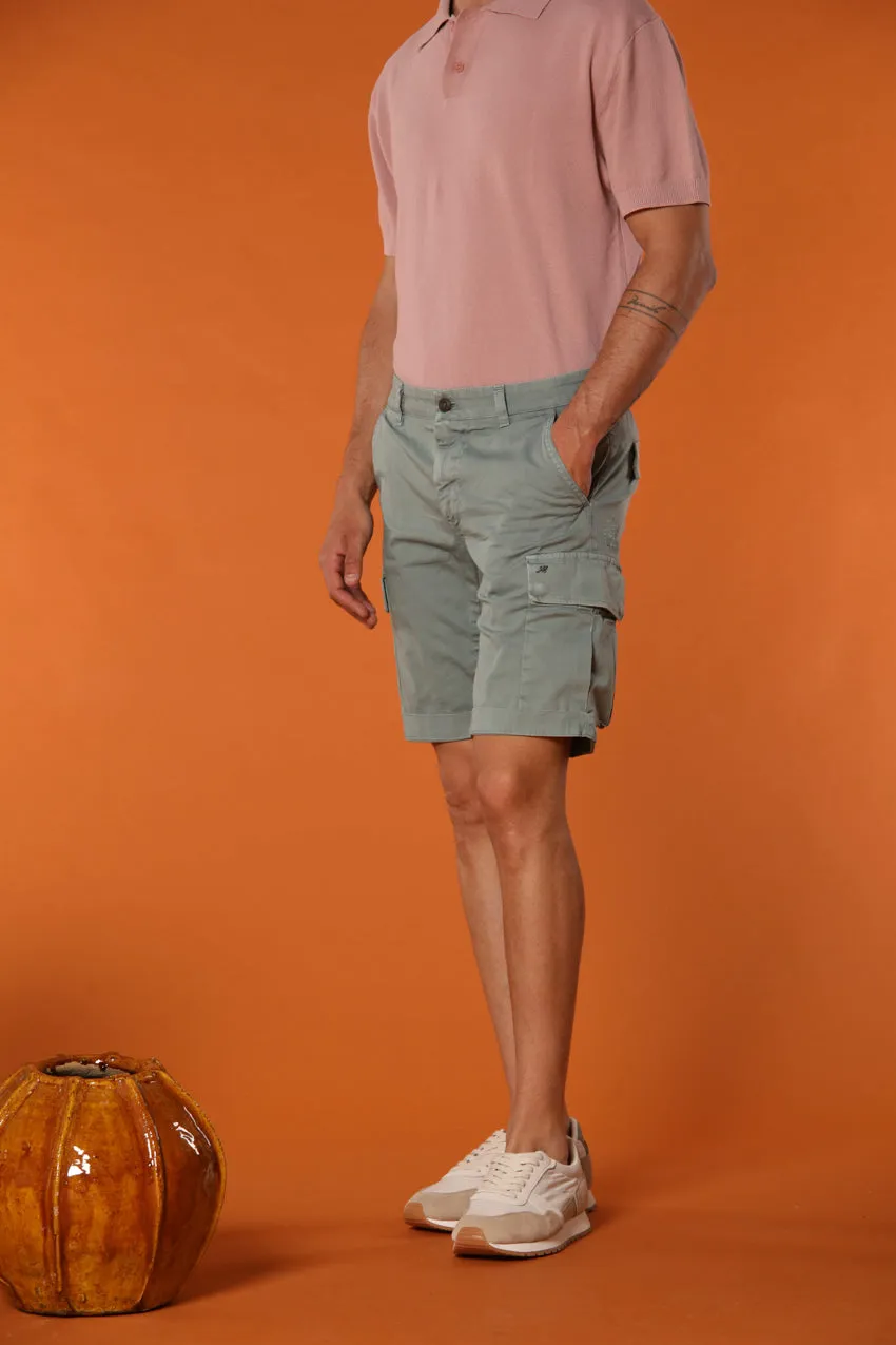 Chile men's cargo bermuda shorts in stretch satin slim fit ① sold by Mason's