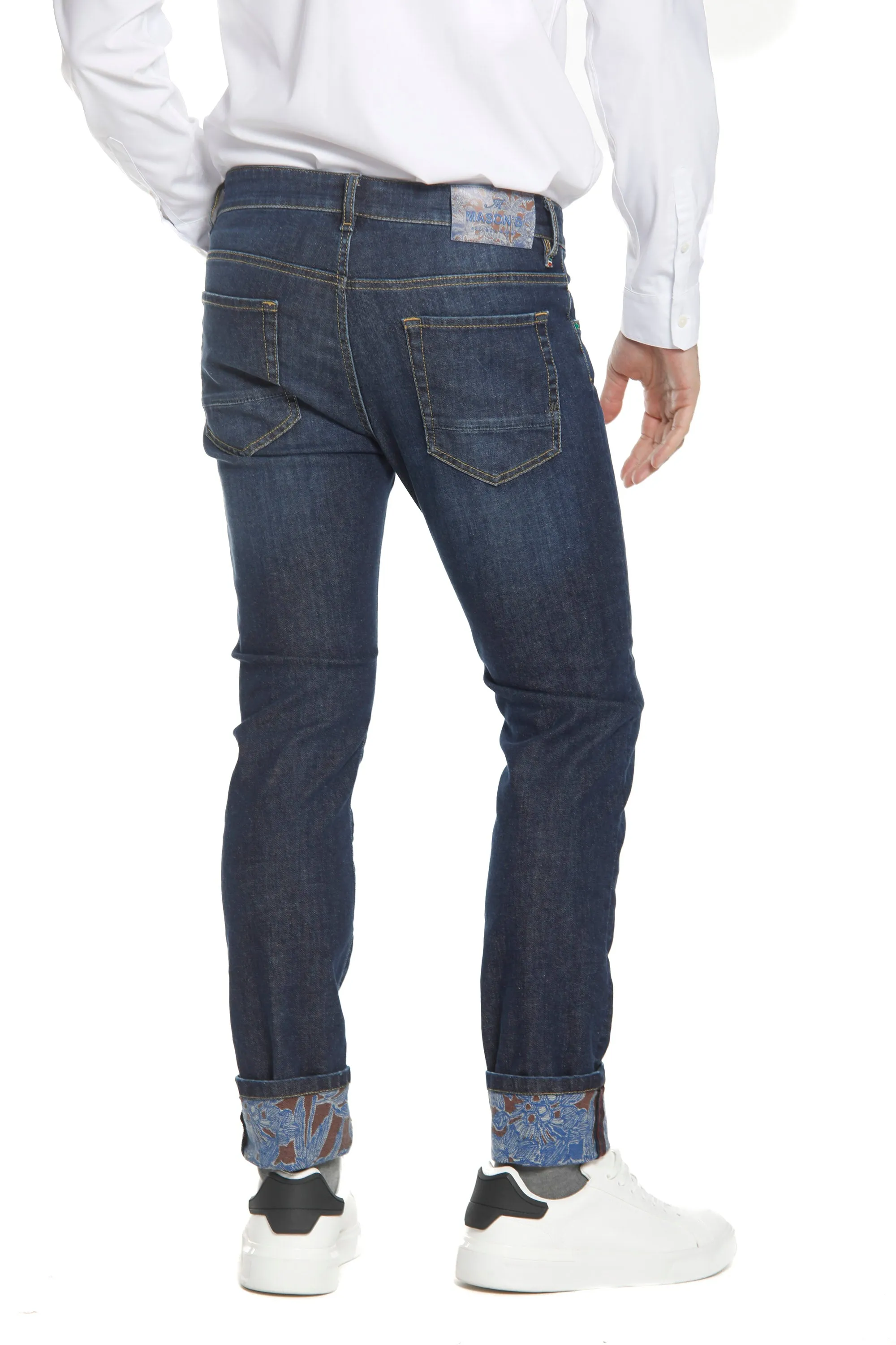 Harris 5-pocket man denim pant with patterned details slim sold by Mason's product image thumbnail 4