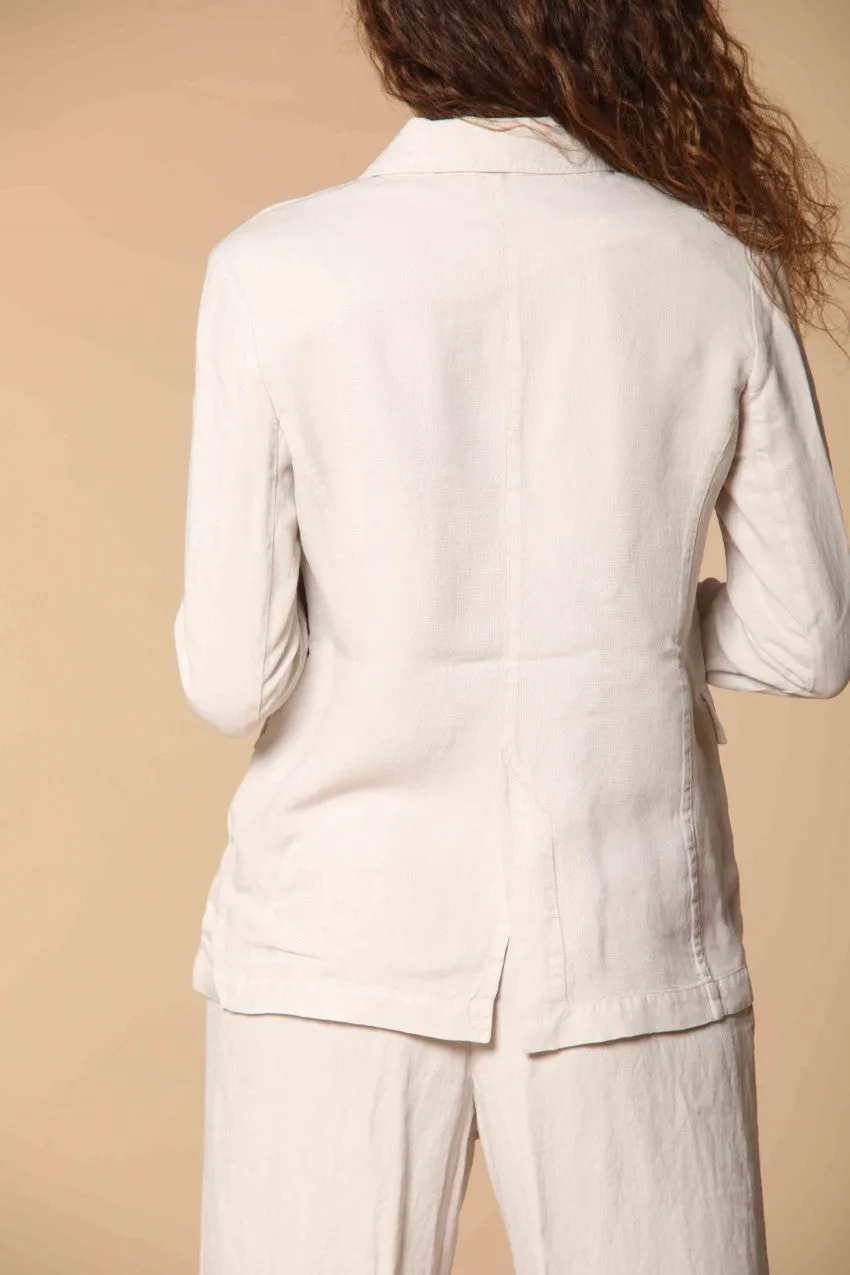Caroline woman's double-breasted blazer in tencel and linen sold by Mason's product image thumbnail 4