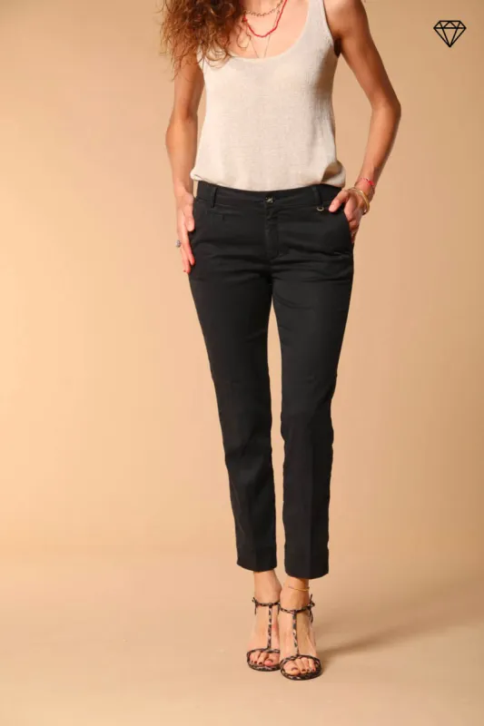 Jaqueline women's chino capri trousers in twill slim fit ① sold by Mason's