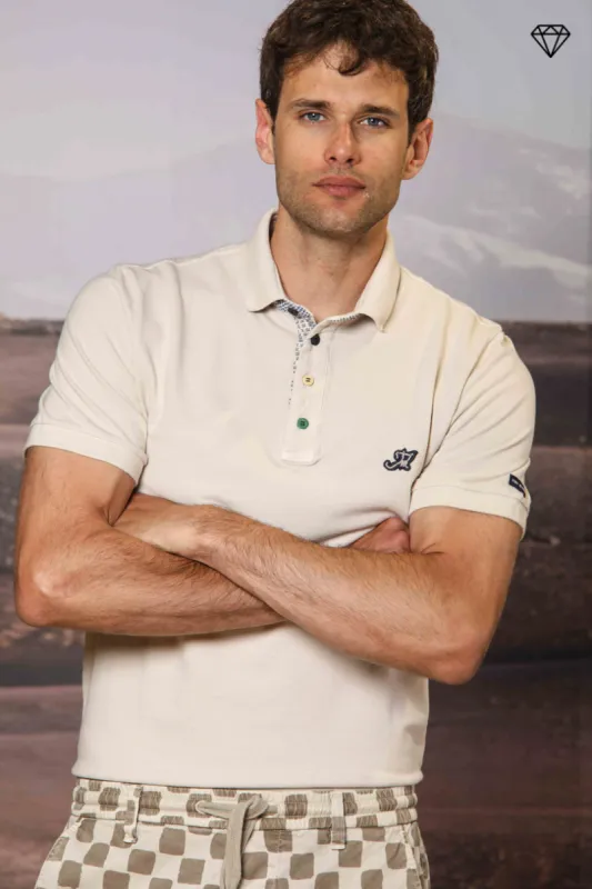 Leopardi Men's Polo in Piqué with Tailored Details ① sold by Mason's