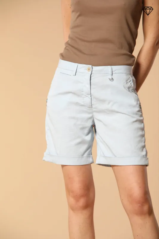 Jaqueline women's Chino Bermuda shorts in Gabardine with stud details slim Fit ① sold by Mason's