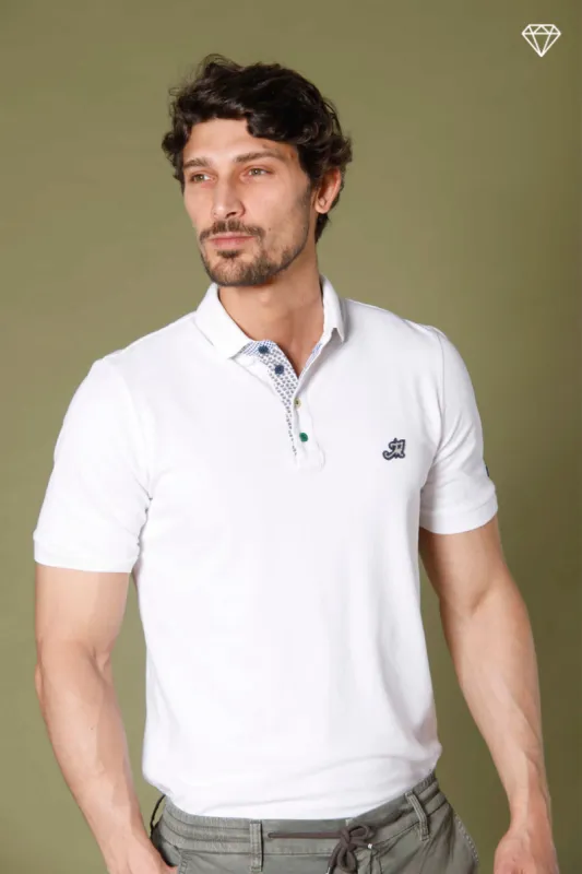 Leopardi Men's Polo in Piqué with Tailored Details ① sold by Mason's