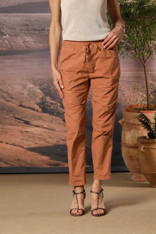 Fatique Jogger women's cargo pants in parachute canvas with a tencel and cotton blend carrot fit sold by Mason's