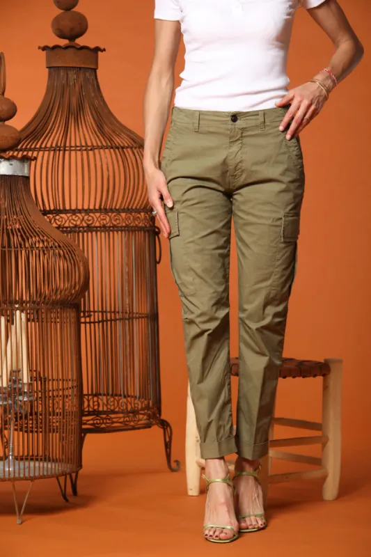 Judy Archivio women's cargo pants stretch cotton twill relaxed fit sold by Mason's