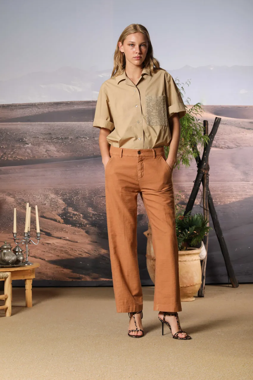New York Cropped women's chino pants in satin straight fit sold by Mason's product image thumbnail 3