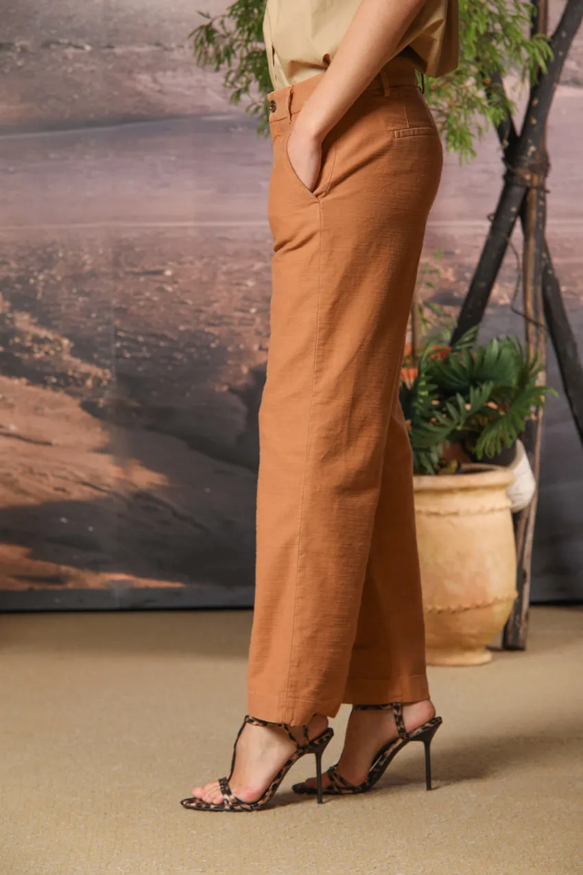 New York Cropped women's chino pants in satin straight fit sold by Mason's product image thumbnail 4