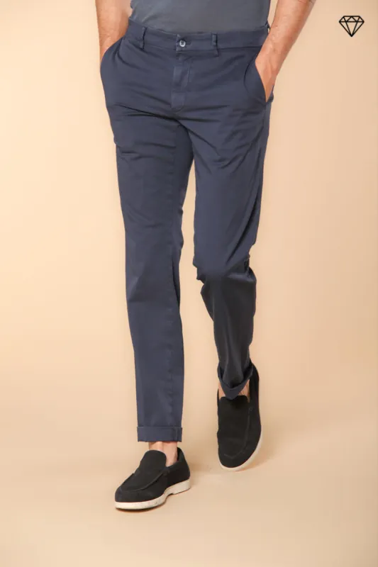 New York men's chino pants in stretch satin regular fit ① sold by Mason's
