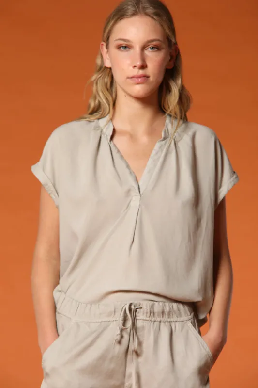 Adele MM women's short-sleeve shirt in tencel sold by Mason's