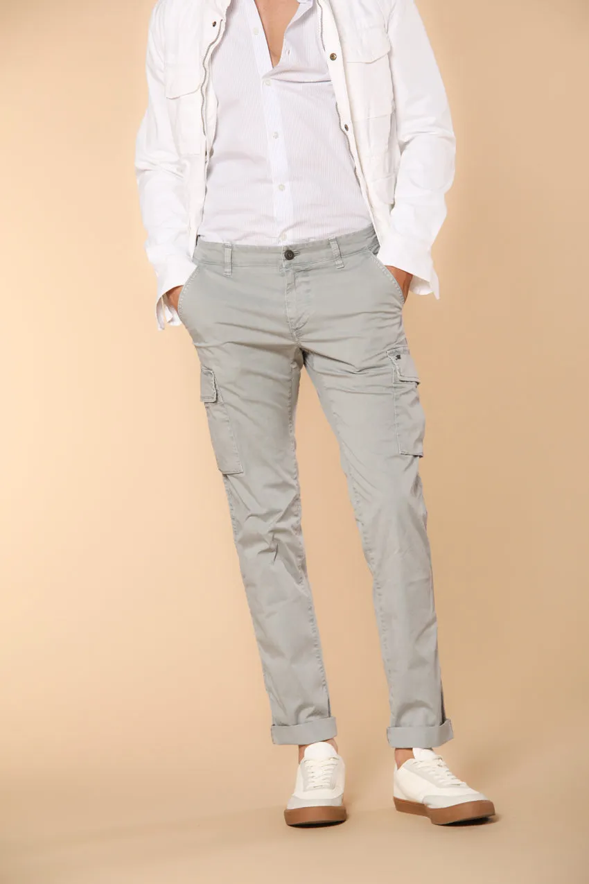 Chile Men's cargo pants in lightweight Pima cotton twill special washing Extra-Slim Fit sold by Mason's
