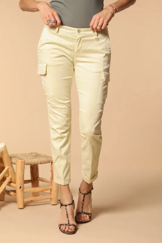 Chile City women's cargo pants in gabardine slim fit sold by Mason's