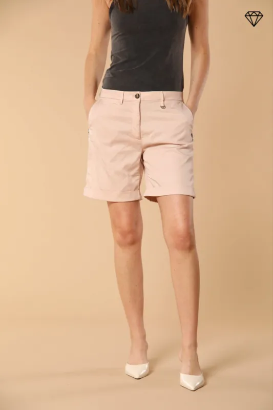 Jaqueline women's Chino Bermuda shorts in Gabardine with stud details slim Fit ① sold by Mason's
